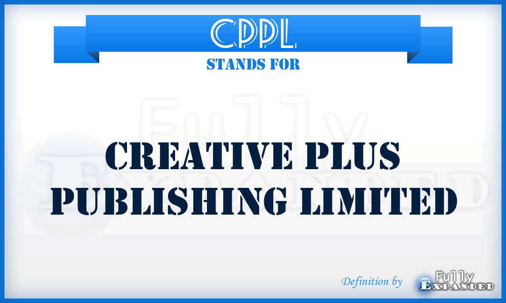 CPPL - Creative Plus Publishing Limited