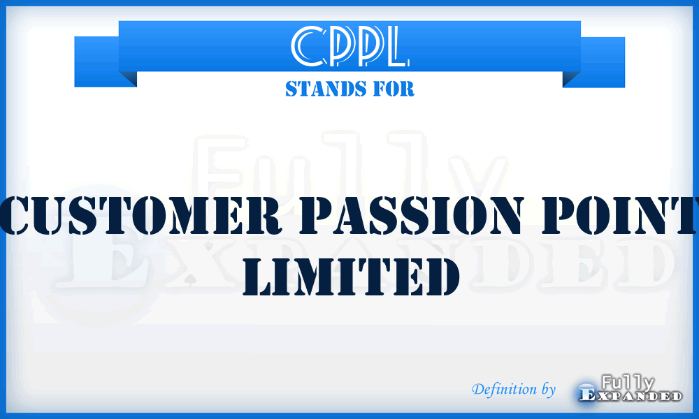 CPPL - Customer Passion Point Limited