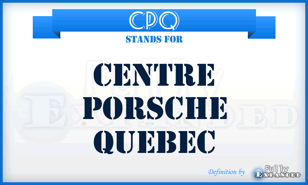 CPQ - Centre Porsche Quebec