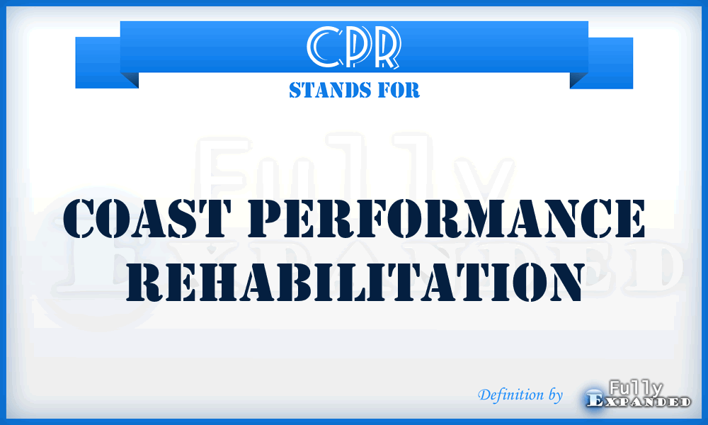 CPR - Coast Performance Rehabilitation