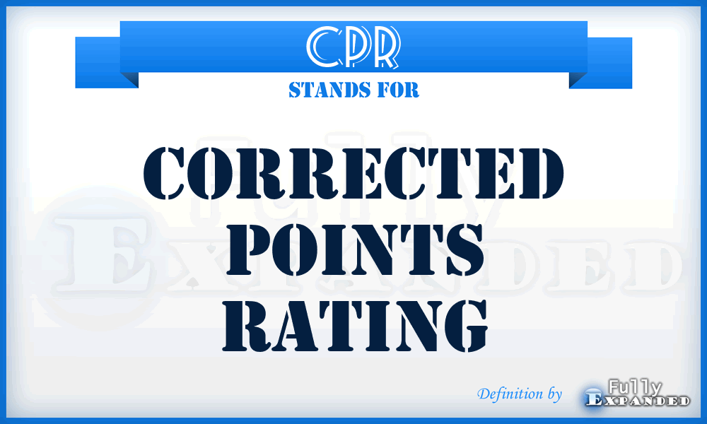 CPR - Corrected Points Rating