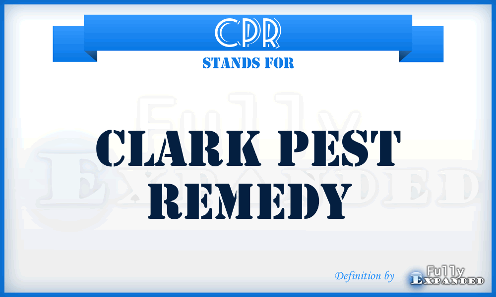 CPR - Clark Pest Remedy