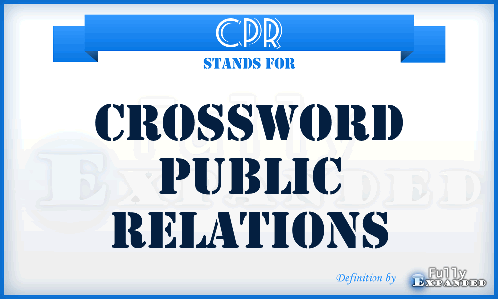 CPR - Crossword Public Relations
