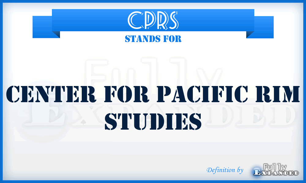 CPRS - Center for Pacific Rim Studies