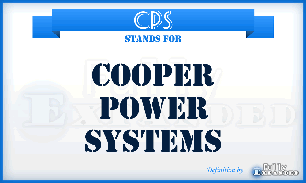 CPS - Cooper Power Systems