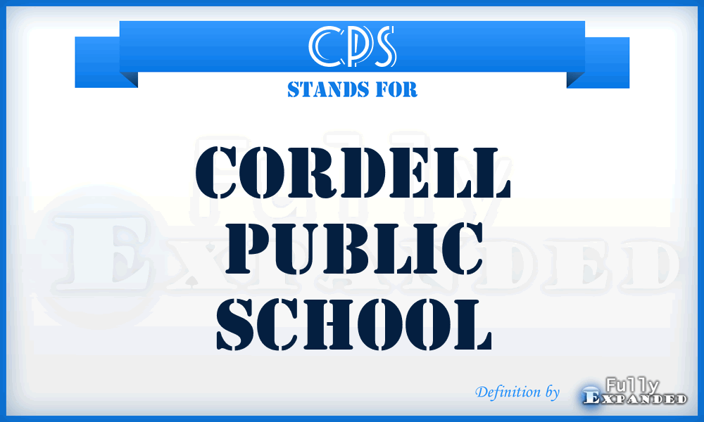 CPS - Cordell Public School