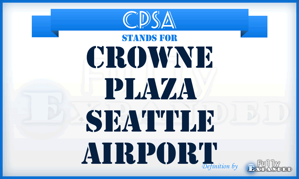 CPSA - Crowne Plaza Seattle Airport