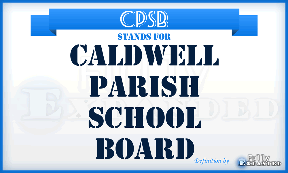 CPSB - Caldwell Parish School Board