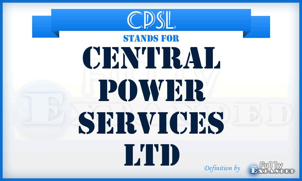 CPSL - Central Power Services Ltd