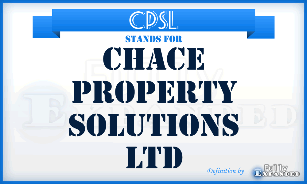 CPSL - Chace Property Solutions Ltd