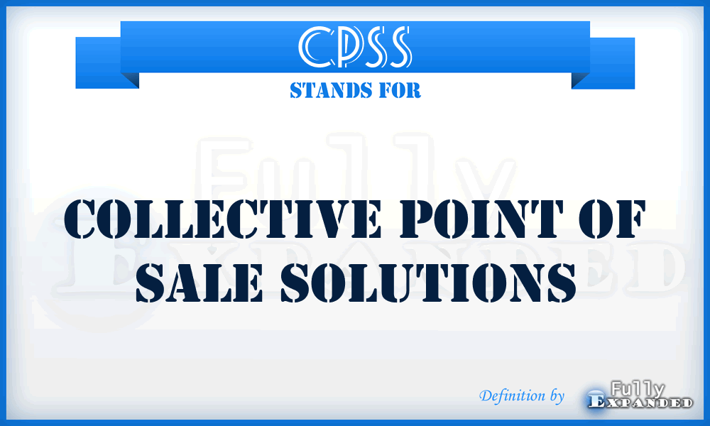 CPSS - Collective Point of Sale Solutions