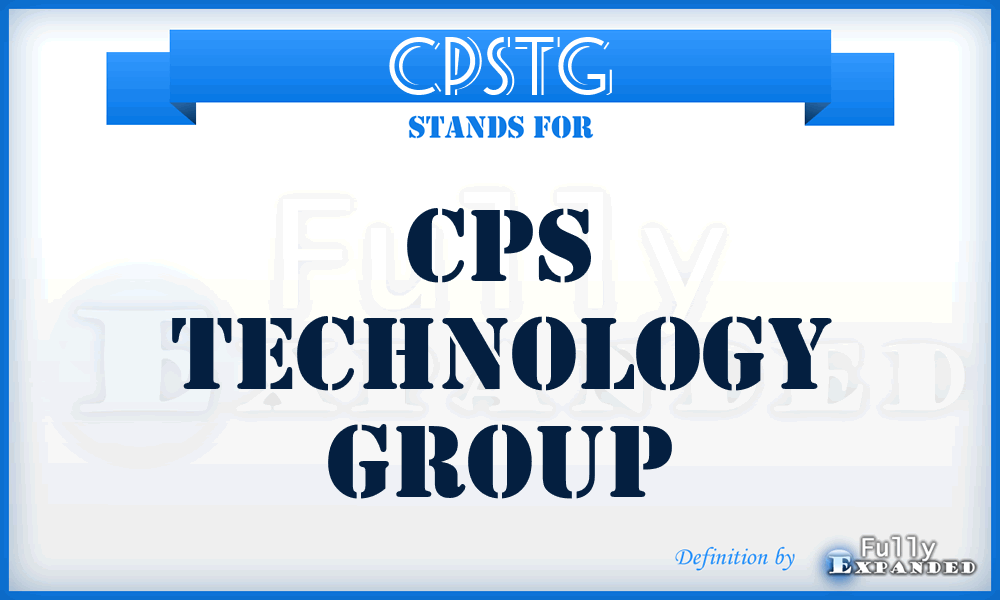 CPSTG - CPS Technology Group