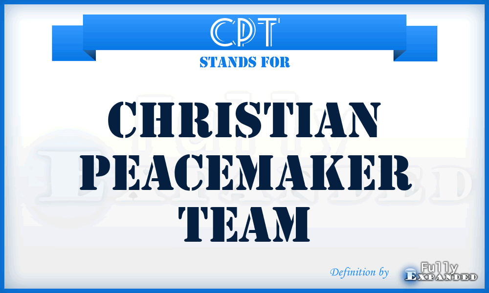 CPT - Christian Peacemaker Team