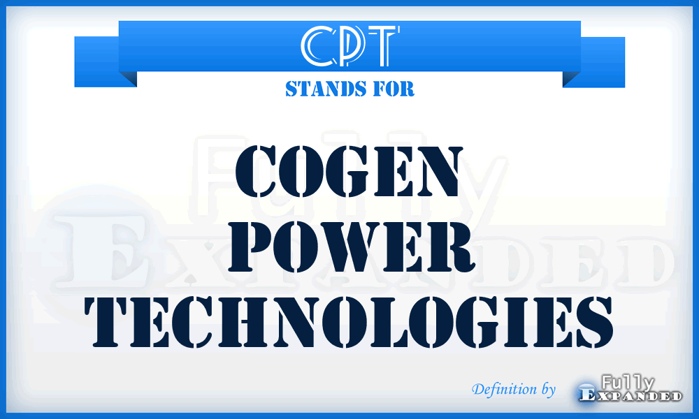 CPT - Cogen Power Technologies