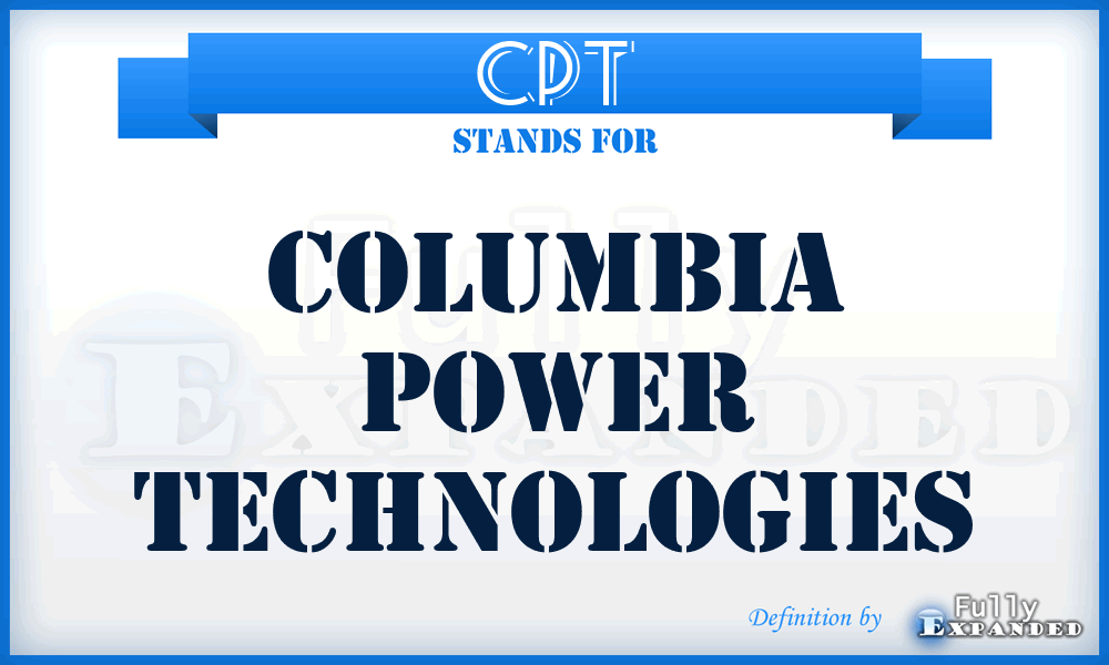 CPT - Columbia Power Technologies