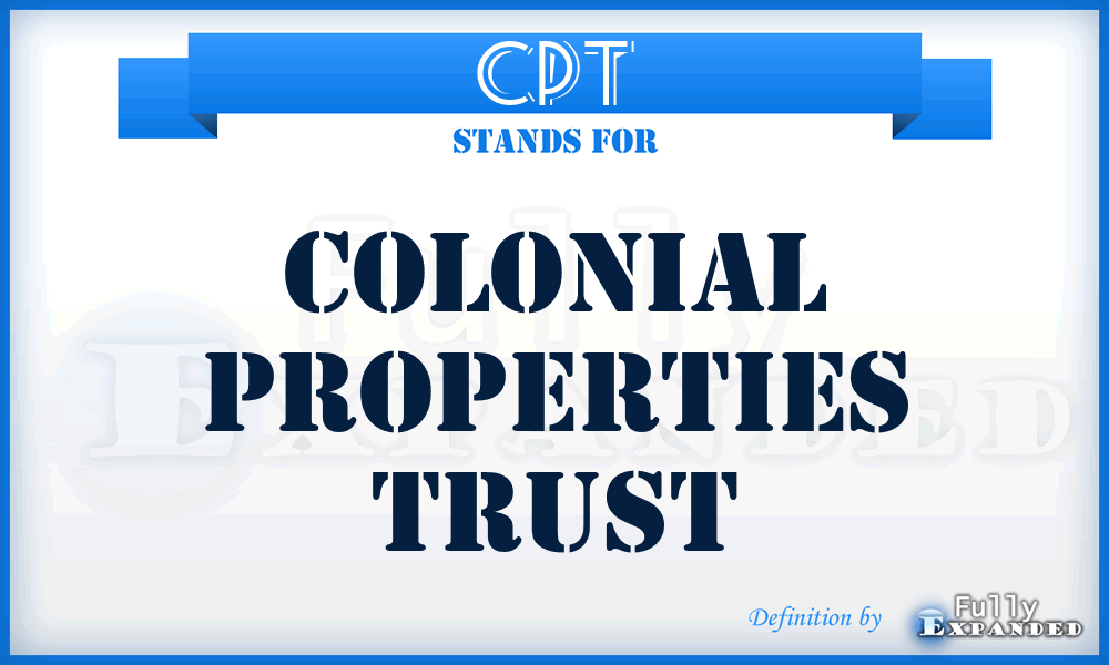 CPT - Colonial Properties Trust