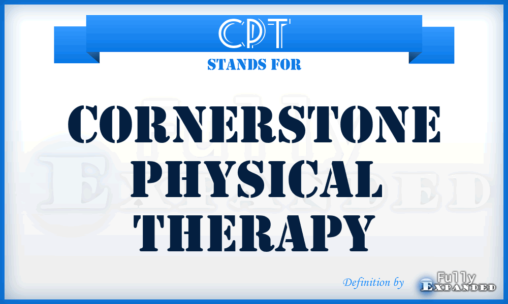 CPT - Cornerstone Physical Therapy