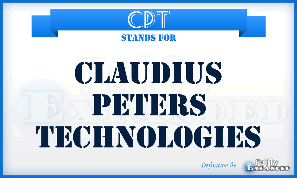 CPT - Claudius Peters Technologies