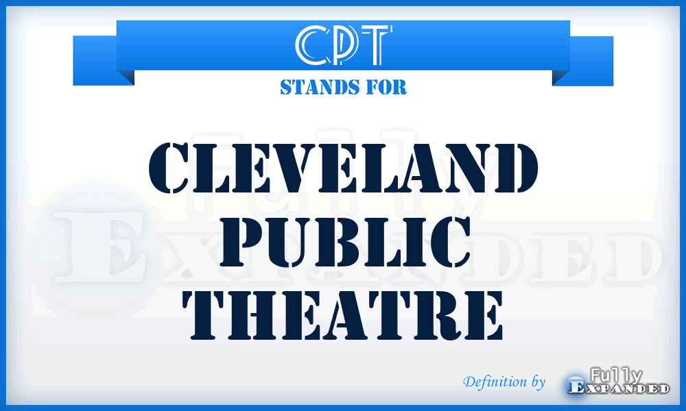 CPT - Cleveland Public Theatre