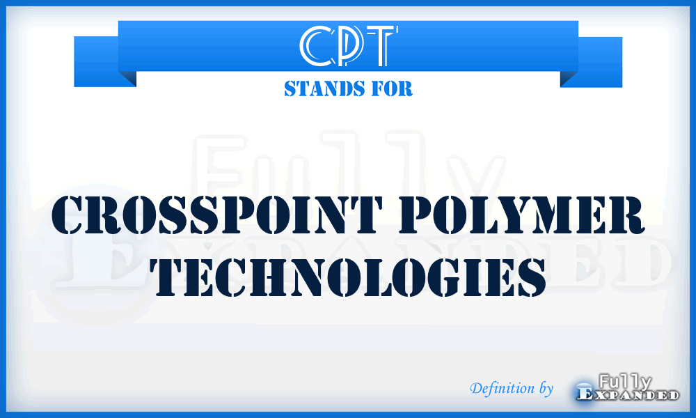 CPT - Crosspoint Polymer Technologies