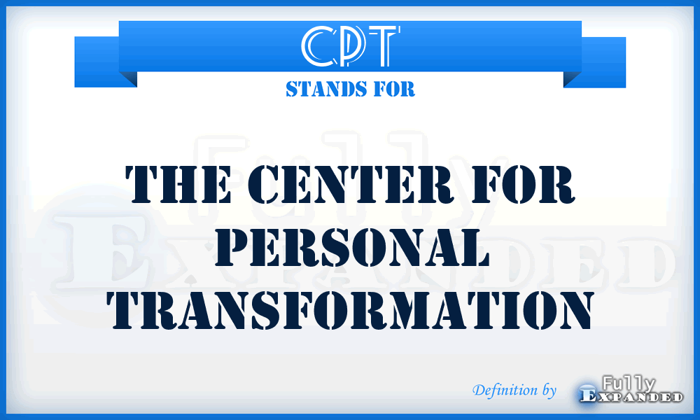 CPT - The Center for Personal Transformation