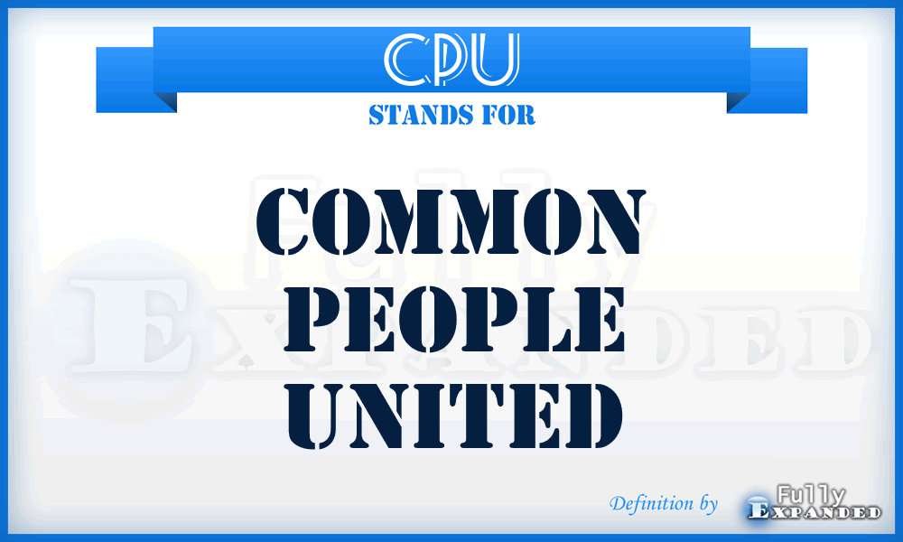 CPU - Common People United