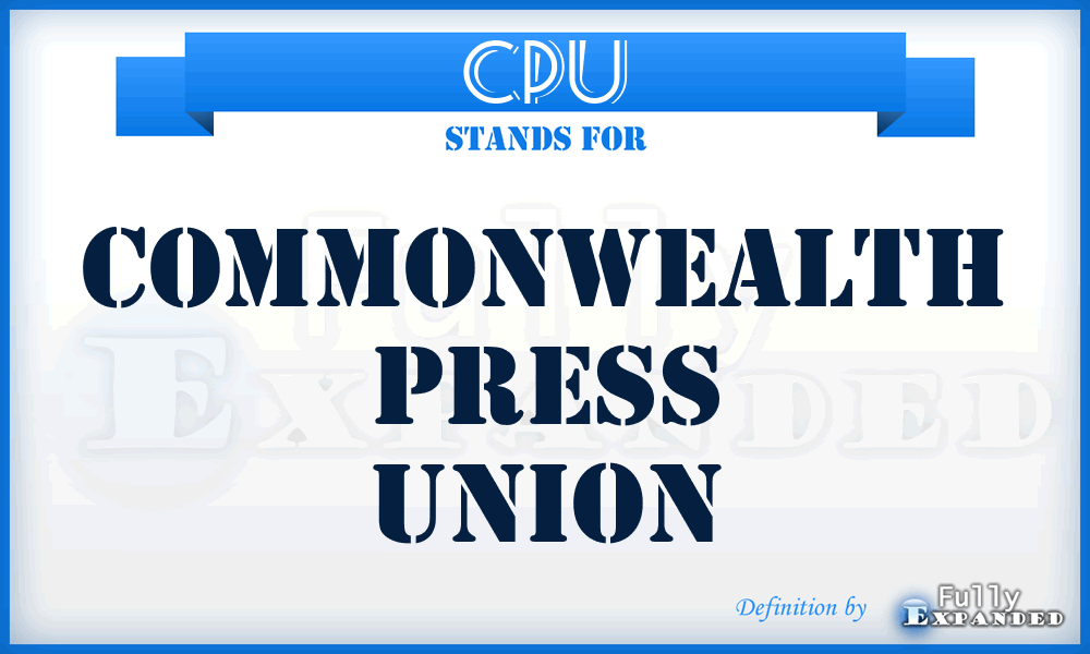 CPU - Commonwealth Press Union