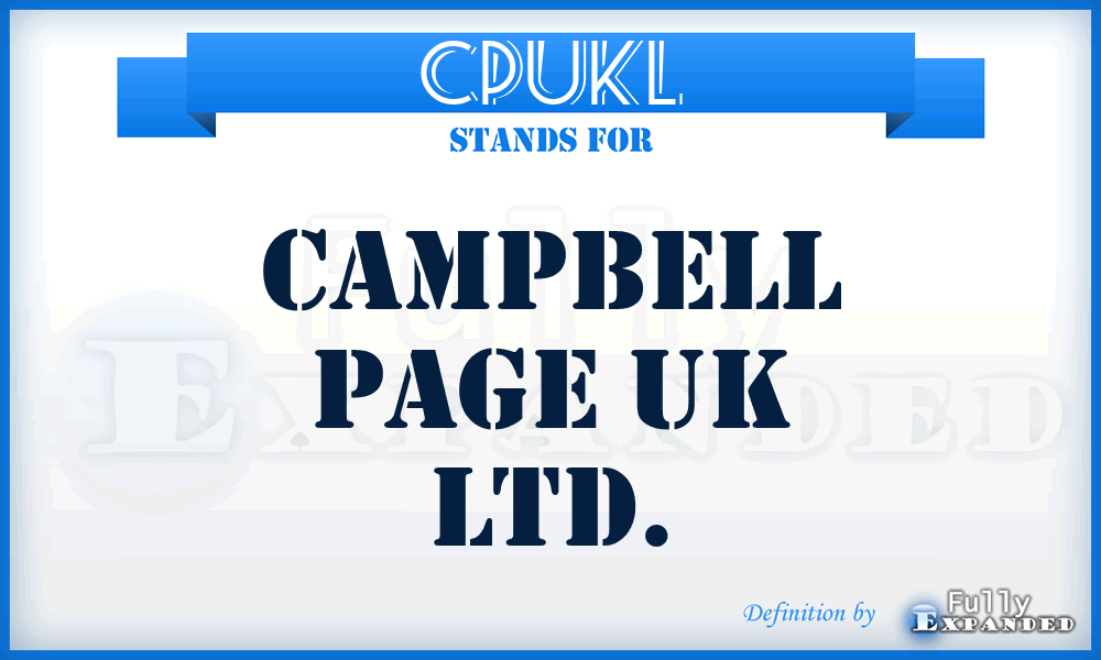 CPUKL - Campbell Page UK Ltd.