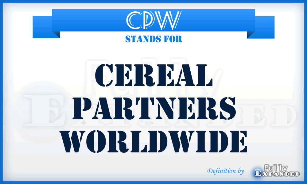 CPW - Cereal Partners Worldwide