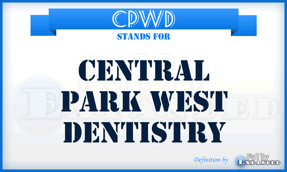 CPWD - Central Park West Dentistry