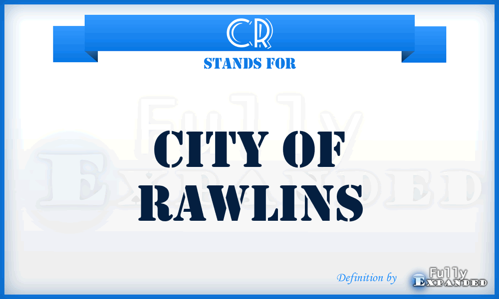 CR - City of Rawlins