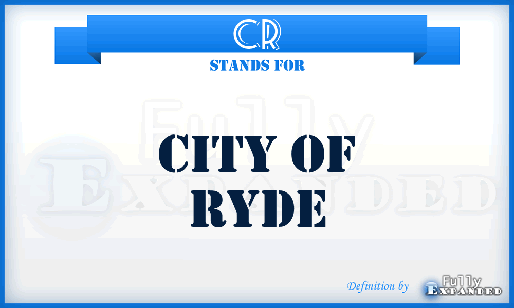 CR - City of Ryde