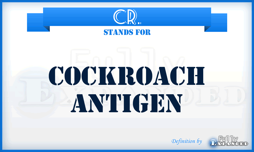 CR. - cockroach antigen