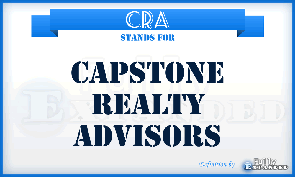 CRA - Capstone Realty Advisors