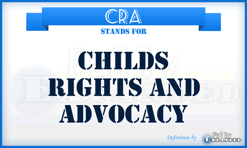 CRA - Childs Rights and Advocacy
