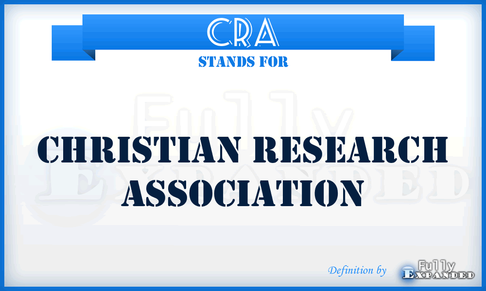 CRA - Christian Research Association