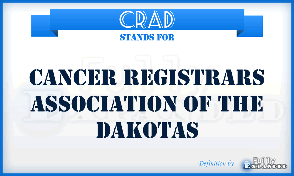 CRAD - Cancer Registrars Association of the Dakotas