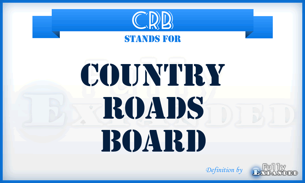CRB - Country Roads Board