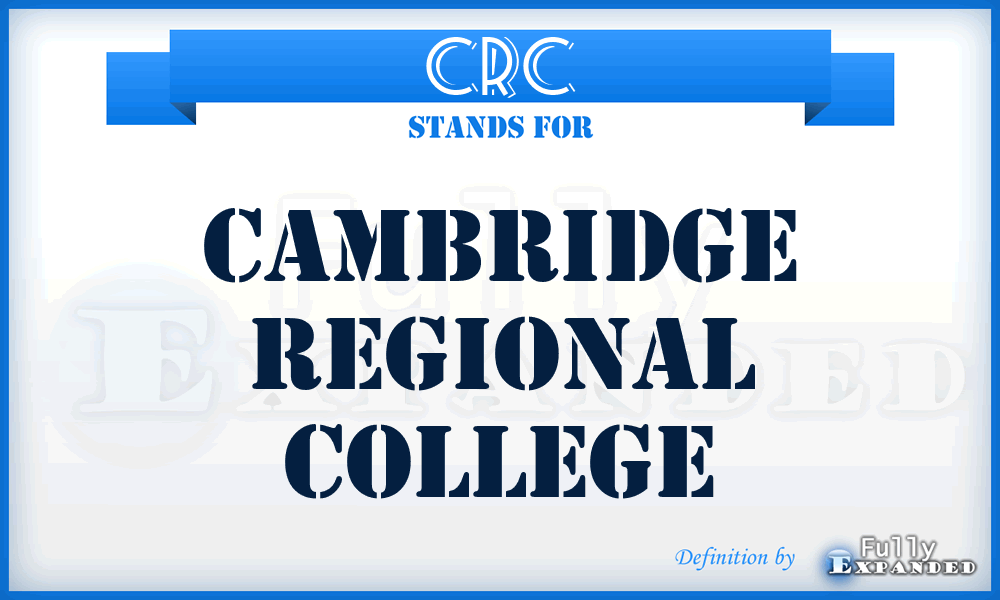 CRC - Cambridge Regional College