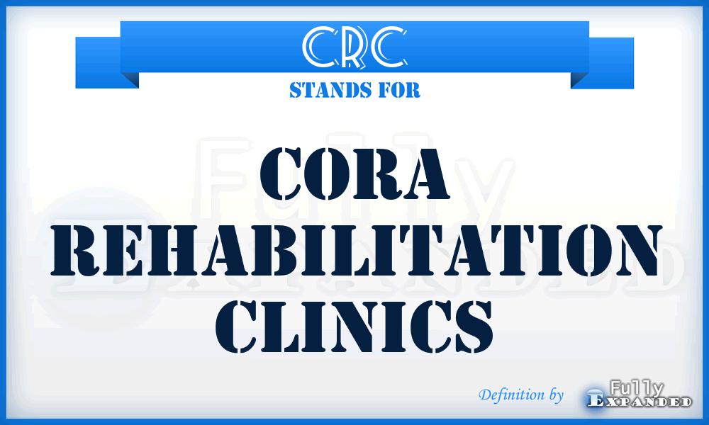 CRC - Cora Rehabilitation Clinics