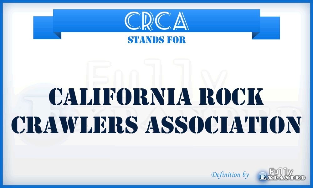 CRCA - California Rock Crawlers Association