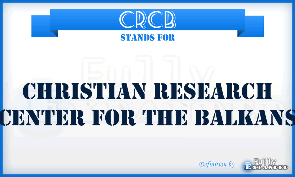 CRCB - Christian Research Center for the Balkans