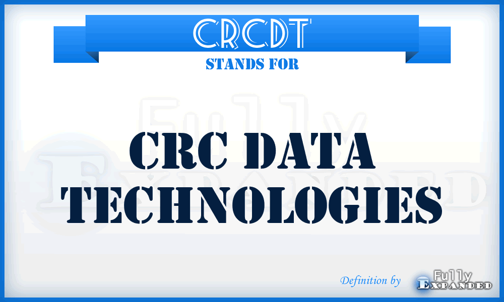 CRCDT - CRC Data Technologies