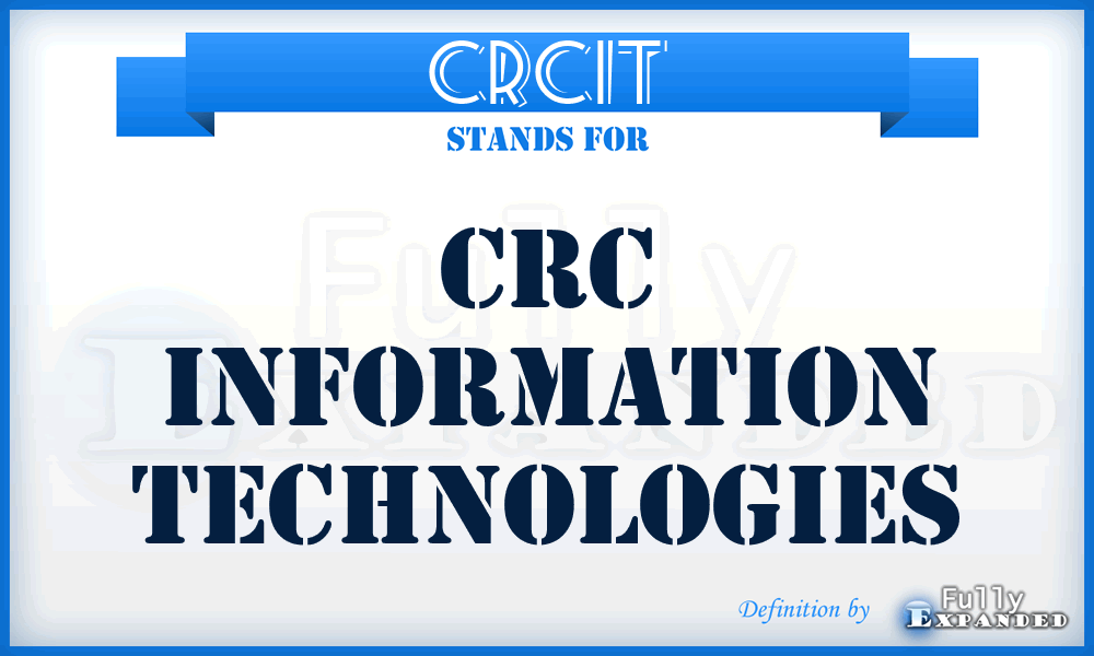 CRCIT - CRC Information Technologies