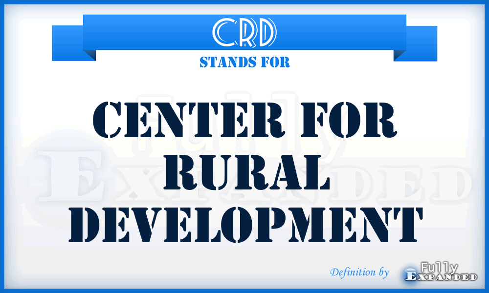 CRD - Center for Rural Development