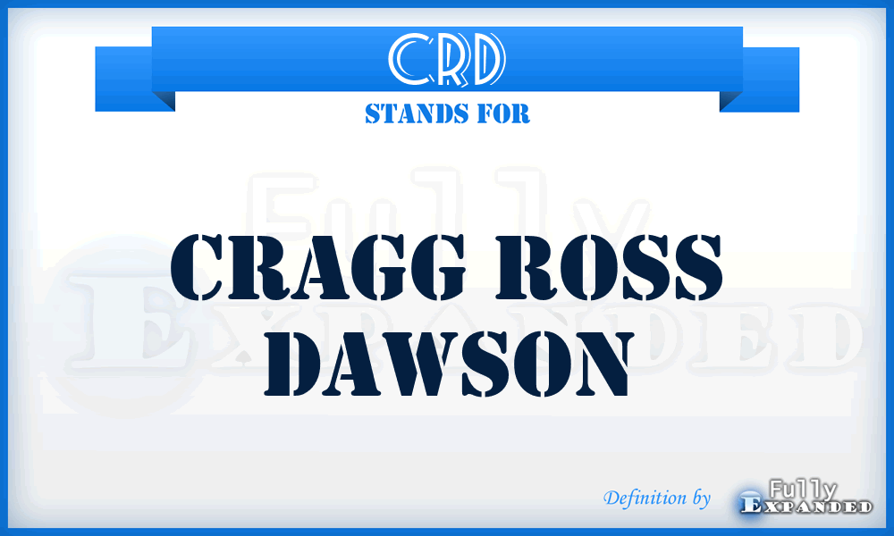 CRD - Cragg Ross Dawson