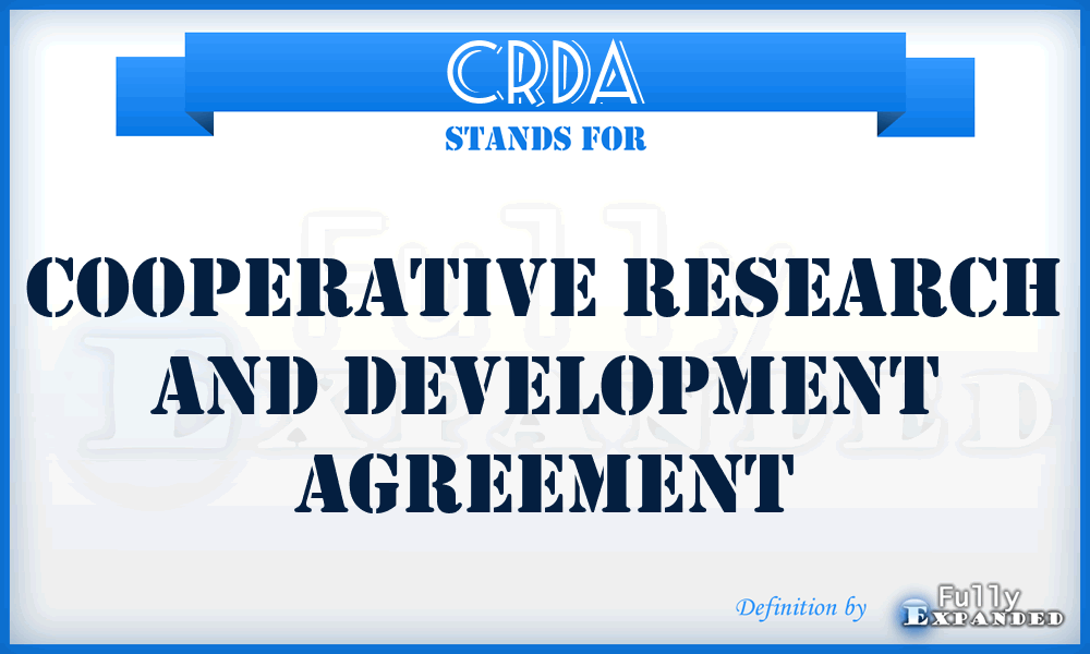 CRDA - cooperative research and development agreement