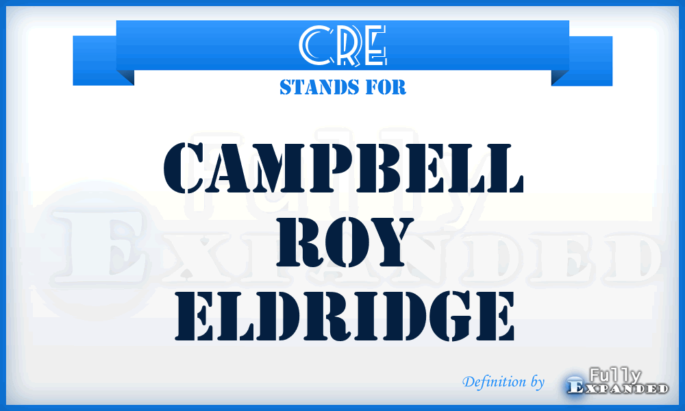 CRE - Campbell Roy Eldridge