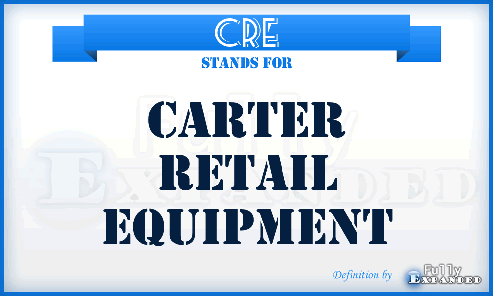 CRE - Carter Retail Equipment