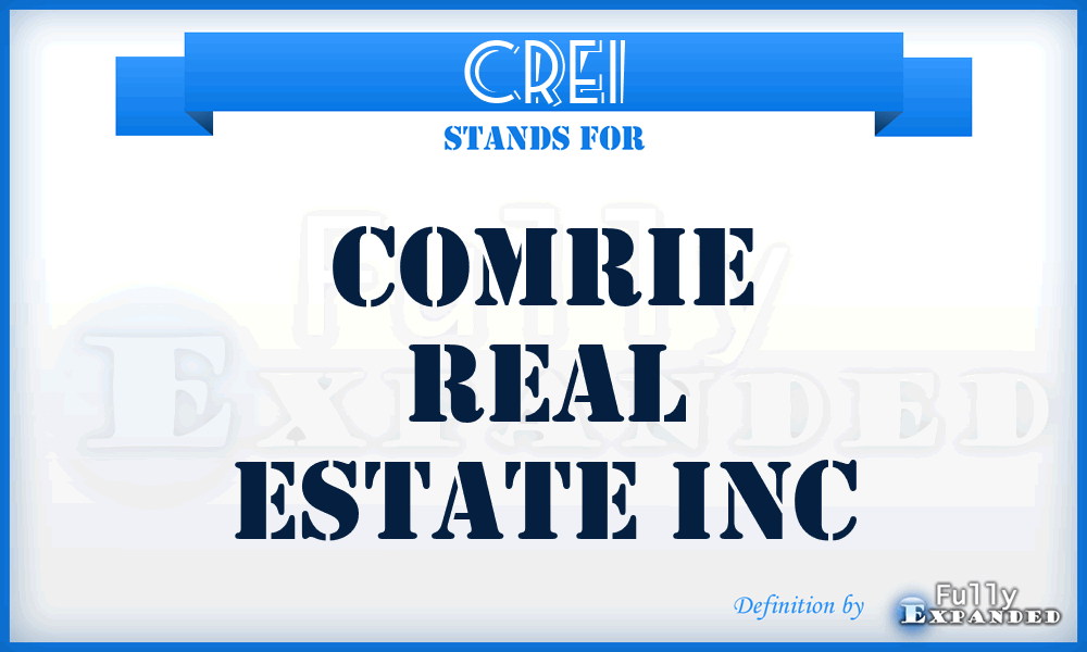 CREI - Comrie Real Estate Inc